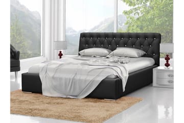 Junkerdal Seng 160x200 - Svart - Møbler - Senger - Sengeramme & sengestamme