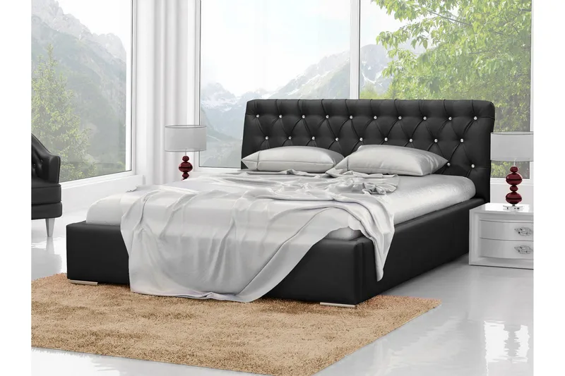 Junkerdal Seng 180x200 - Svart - Møbler - Senger - Sengeramme & sengestamme