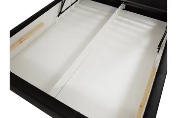 Junkerdal Sengepakke 160x200 cm i Kunstlær med Sengegavl + Overmadrass - Lysegrå - Møbler - Senger - Sengeramme & sengestamme