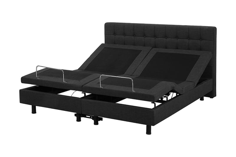 Kabbebo Sengepakke – Dobbeltseng 160x200 cm i Stoff med Sengegavl + Overmadrass - Grå - Møbler - Senger - Sengeramme & sengestamme