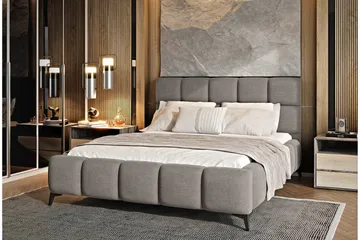 Kamble Sengeramme med Oppbevaring 140x200 cm - Beige - Møbler - Senger - Sengeramme & sengestamme