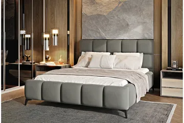 Kamble Sengeramme med Oppbevaring 140x200 cm - Grå - Møbler - Senger - Sengeramme & sengestamme