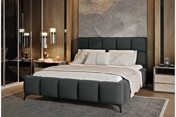 Kamble Sengeramme med Oppbevaring 140x200 cm - Grå - Møbler - Senger - Sengeramme & sengestamme
