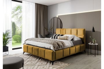 Kamble Sengeramme med Oppbevaring 140x200 cm - Gul - Møbler - Senger - Sengeramme & sengestamme