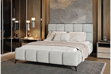 Kamble Sengeramme med Oppbevaring 140x200 cm - Lysegrå - Møbler - Senger - Sengeramme & sengestamme