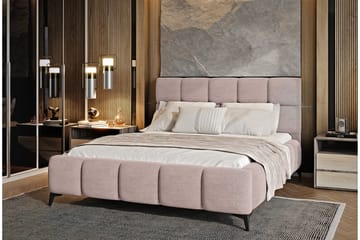 Kamble Sengeramme med Oppbevaring 140x200 cm - Lyserosa - Møbler - Senger - Sengeramme & sengestamme