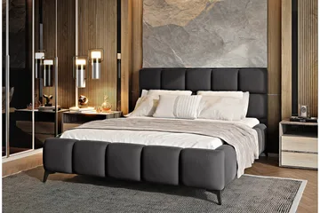 Kamble Sengeramme med Oppbevaring 140x200 cm - Mørkegrå - Møbler - Senger - Sengeramme & sengestamme