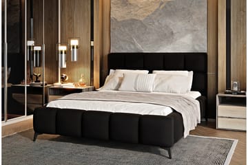Kamble Sengeramme med Oppbevaring 140x200 cm - Svart - Møbler - Senger - Sengeramme & sengestamme