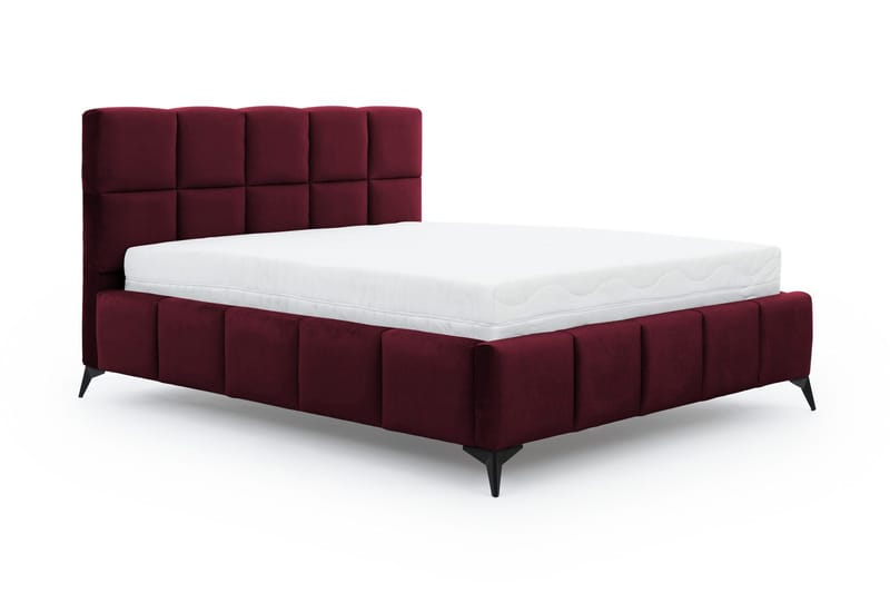 Kamble Sengeramme med Oppbevaring 140x200 cm - Vinrød - Møbler - Senger - Sengeramme & sengestamme