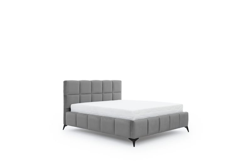 Kamble Sengeramme med Oppbevaring 160x200 cm - Grå - Møbler - Senger - Sengeramme & sengestamme