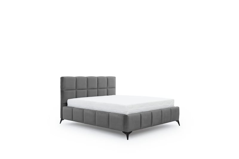 Kamble Sengeramme med Oppbevaring 160x200 cm - Grå - Møbler - Senger - Sengeramme & sengestamme