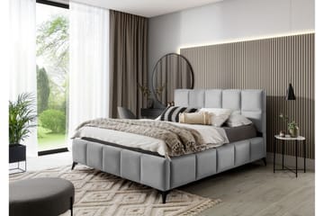 Kamble Sengeramme med Oppbevaring 160x200 cm - Lysegrå - Møbler - Senger - Sengeramme & sengestamme
