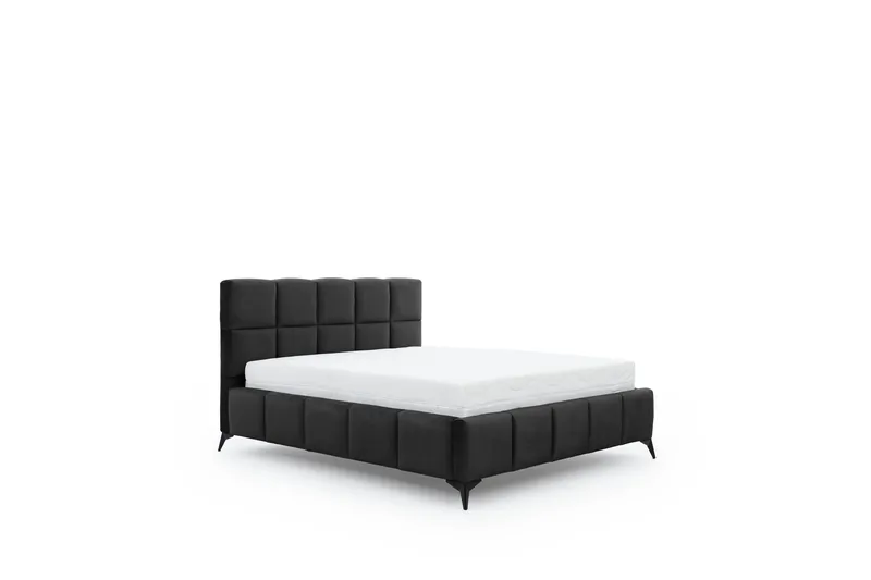 Kamble Sengeramme med Oppbevaring 160x200 cm - Mørkegrå - Møbler - Senger - Sengeramme & sengestamme