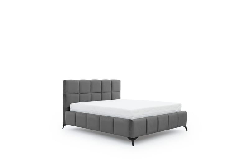 Kamble Sengeramme med Oppbevaring 160x200 cm - Mørkegrå - Møbler - Senger - Sengeramme & sengestamme