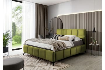 Kamble Sengeramme med Oppbevaring 160x200 cm - Olivengrønn - Møbler - Senger - Sengeramme & sengestamme