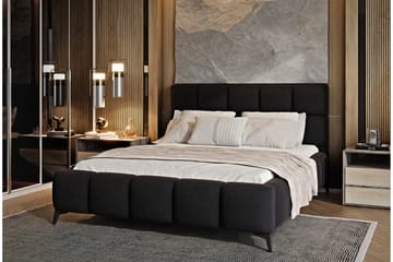 Kamble Sengeramme med Oppbevaring 160x200 cm - Svart - Møbler - Senger - Sengeramme & sengestamme