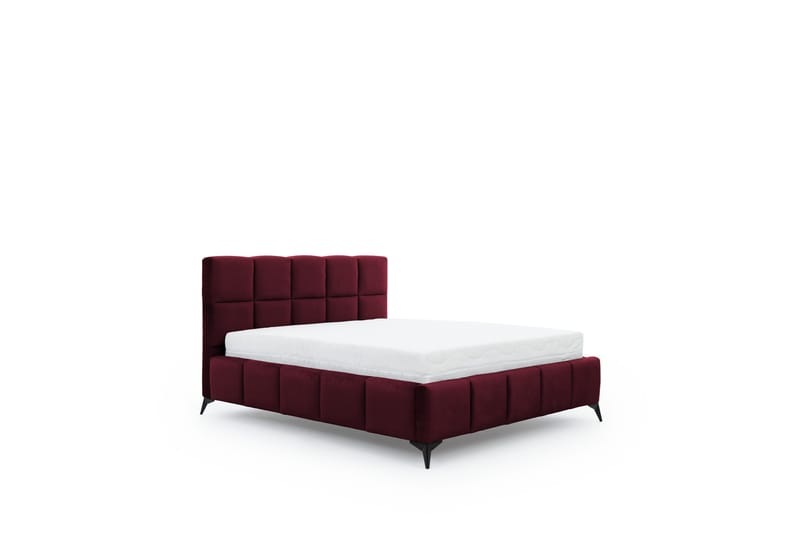 Kamble Sengeramme med Oppbevaring 160x200 cm - Vinrød - Møbler - Senger - Sengeramme & sengestamme