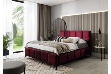 Kamble Sengeramme med Oppbevaring 160x200 cm - Vinrød - Møbler - Senger - Sengeramme & sengestamme