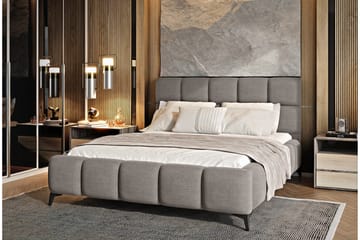 Kamble Sengeramme med Oppbevaring 180x200 cm - Beige - Møbler - Senger - Sengeramme & sengestamme