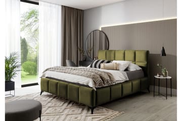 Kamble Sengeramme med Oppbevaring 180x200 cm - Olivengrønn - Møbler - Senger - Sengeramme & sengestamme