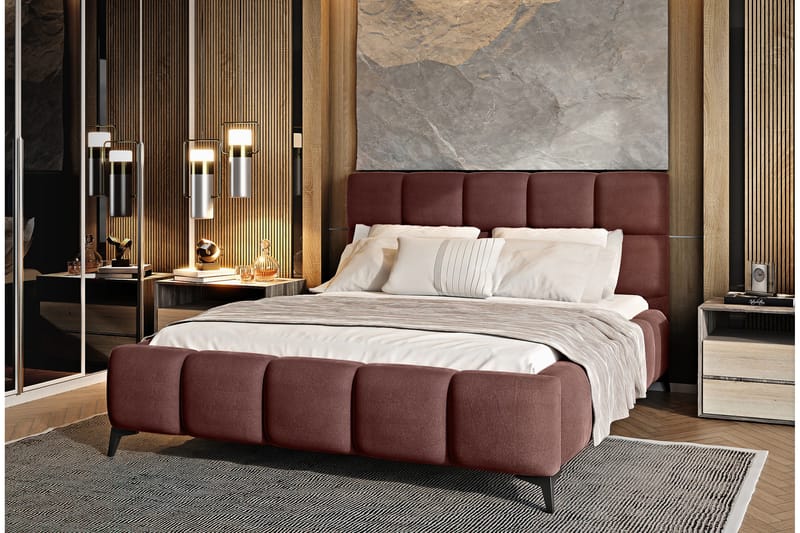 Kamble Sengeramme med Oppbevaring 180x200 cm - Rosa - Møbler - Senger - Sengeramme & sengestamme