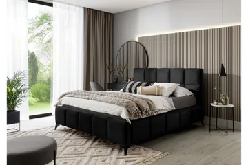 Kamble Sengeramme med Oppbevaring 180x200 cm - Svart - Møbler - Senger - Sengeramme & sengestamme