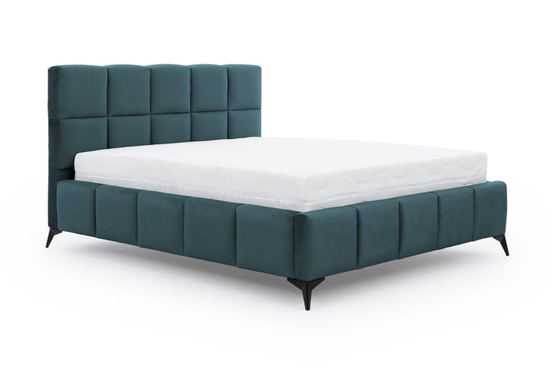 Kamble Sengeramme med Oppbevaring 180x200 cm - Turkis - Møbler - Senger - Sengeramme & sengestamme