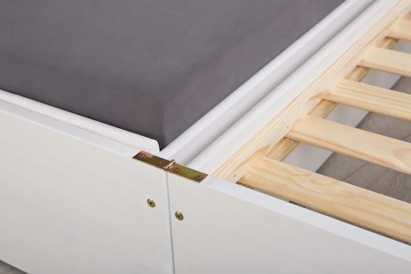 Kaulana Sengeramme 90x200 - Hvit - Møbler - Senger - Sengeramme & sengestamme