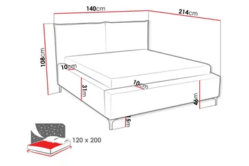 Knocklong Sengeramme 120x200 cm - Møbler - Senger - Sengeramme & sengestamme