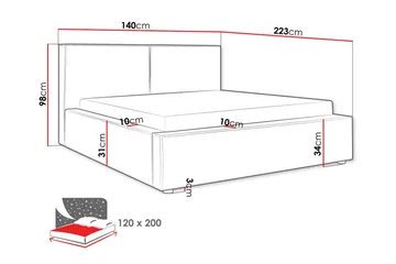 Knocklong Sengeramme 120x200 cm - Møbler - Senger - Sengeramme & sengestamme