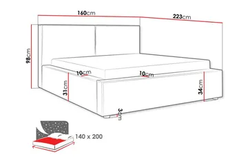 Knocklong Sengeramme 140x200 cm - Møbler - Senger - Sengeramme & sengestamme
