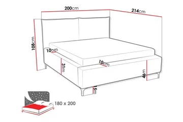 Knocklong Sengeramme 180x200 cm - Møbler - Senger - Sengeramme & sengestamme