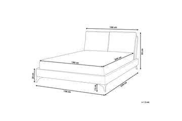Lambes Kontinentalseng 140x200 - Beige - Møbler - Senger - Sengeramme & sengestamme