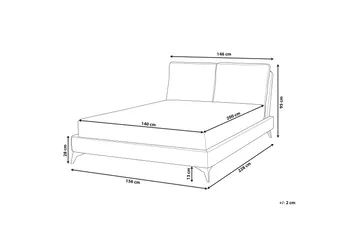 Lambes Kontinentalseng 140x200 - Beige - Møbler - Senger - Sengeramme & sengestamme