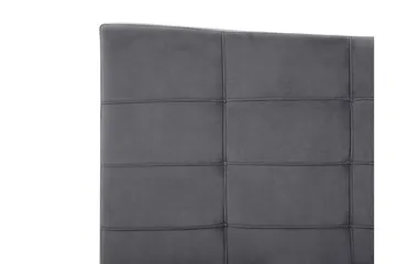 Lannion Rektangulær Sengeramme 180x200 cm i Fløyel med Sengegavl - Grå - Møbler - Senger - Sengeramme & sengestamme