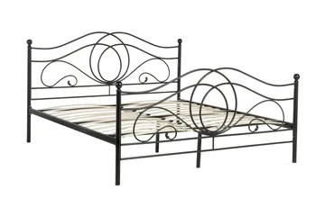Lyra Dobbeltseng 180 | 200 cm - Svart - Møbler - Senger - Sengeramme & sengestamme
