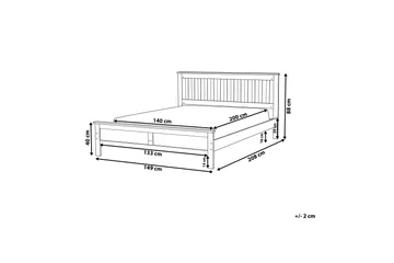 Mayenne Dobbeltseng 140 | 200 cm - Hvit - Møbler - Senger - Sengeramme & sengestamme