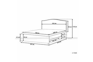 Montpellier Dobbeltseng 160 | 200 cm - Beige - Møbler - Senger - Sengeramme & sengestamme
