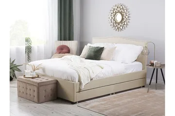 Montpellier Dobbeltseng 160 | 200 cm - Beige - Møbler - Senger - Sengeramme & sengestamme