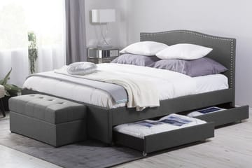 Montpellier Dobbeltseng 160 | 200 cm - Grå - Møbler - Senger - Sengeramme & sengestamme