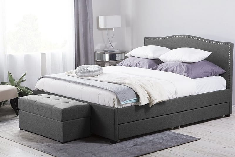 Montpellier Dobbeltseng 160 | 200 cm - Grå - Møbler - Senger - Sengeramme & sengestamme
