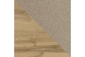 Oberting Sengepakke 200x200 cm i Stoff med Oppbevaring og Sengegavl + Overmadrass - Lys Beige - Møbler - Senger - Sengeramme & sengestamme