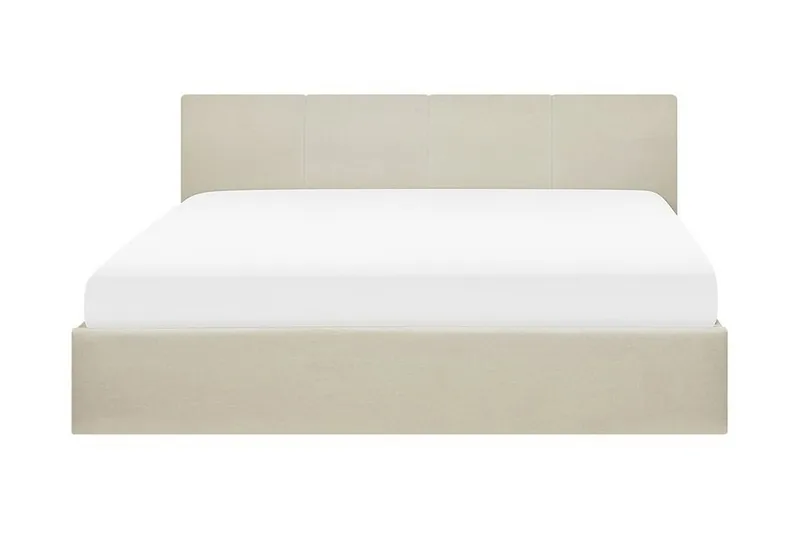 Orbey Sengeramme med Oppbevaring 160x200 cm i Stoff med Sengegavl, Beige