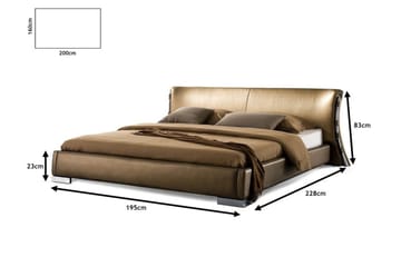 Paris Dobbeltseng 140 | 200 cm - Gull - Møbler - Senger - Sengeramme & sengestamme