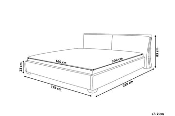 Paris Dobbeltseng 160 | 200 cm - Grå - Møbler - Senger - Sengeramme & sengestamme