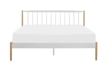 Parlan Rammeseng 180x200cm - Hvit / Brun - Møbler - Senger - Sengeramme & sengestamme