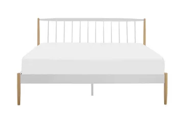 Parlan Rammeseng 180x200cm - Hvit / Brun - Møbler - Senger - Sengeramme & sengestamme