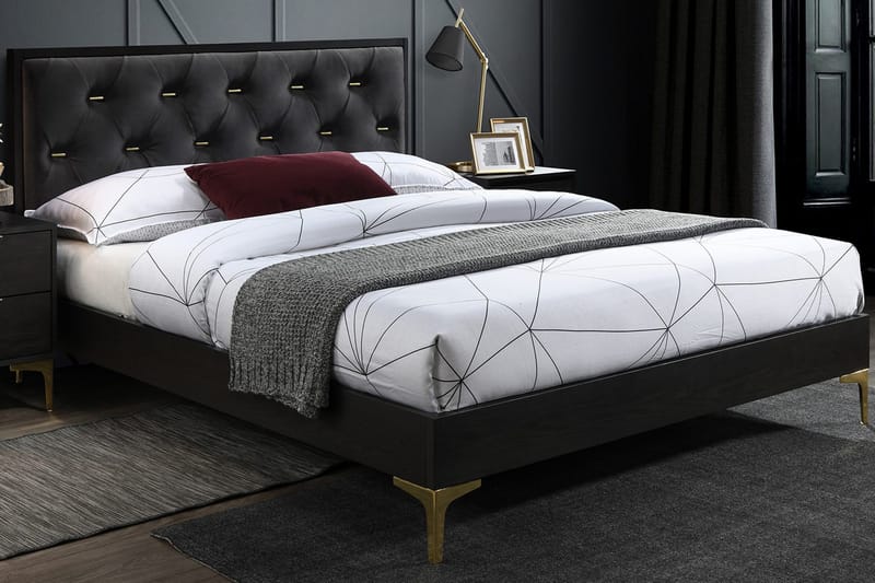 Poem Sengeramme Mørkegrå