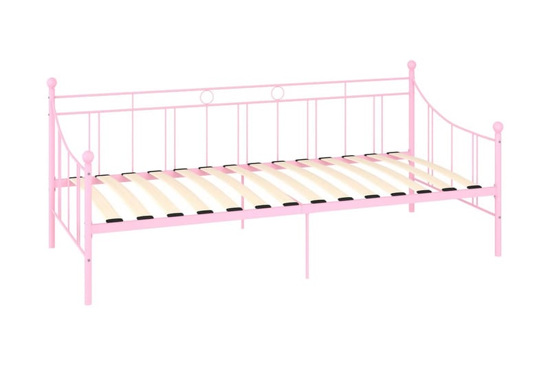 Ramme til dagseng rosa metall 90x200 cm - Sengeramme & sengestamme