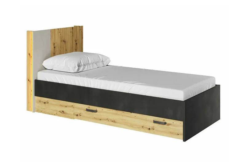 Rathmore Sengeramme 90x200 cm, Svart